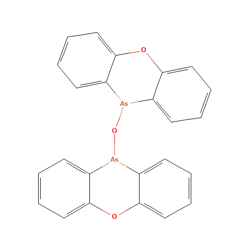 10-phenoxarsinin-10-yloxyphenoxarsinine (CAS: 58-36-6) - Chemical Structure and Molecular Formula 