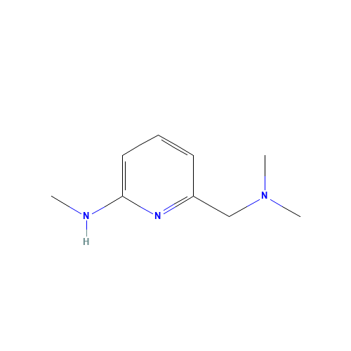 6-[(dimethylamino)methyl]-N-methylpyridin-2-amine (CAS: 83592-45-4) - Chemical Structure and Molecular Formula 