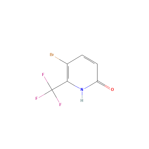 5-bromo-6-(trifluoromethyl)-1H-pyridin-2-one (CAS: 1214383-87-5) - Chemical Structure and Molecular Formula 