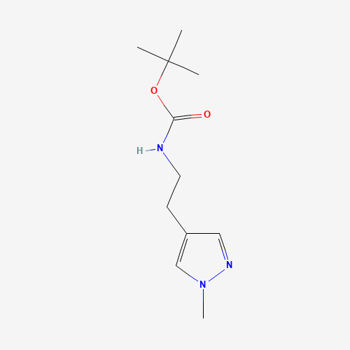 tert-butyl N-[2-(1-methylpyrazol-4-yl)ethyl]carbamate (CAS: 1188264-99-4) - Chemical Structure and Molecular Formula 