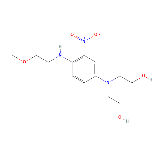 2-[N-(2-hydroxyethyl)-4-(2-methoxyethylamino)-3-nitroanilino]ethanol (CAS: 23920-15-2) - Related Chemical Product