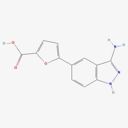 5-(3-amino-1H-indazol-5-yl)furan-2-carboxylic acid (CAS: 871708-18-8) - Chemical Structure and Molecular Formula 