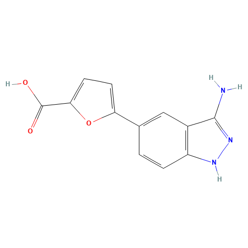 5-(3-amino-1H-indazol-5-yl)furan-2-carboxylic acid (CAS: 871708-18-8) - Chemical Structure and Molecular Formula 