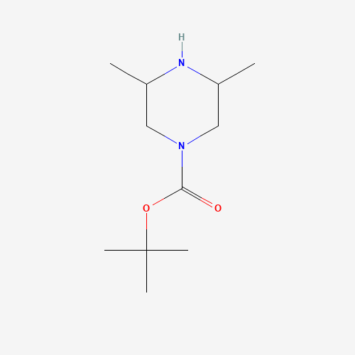 tert-butyl 3,5-dimethylpiperazine-1-carboxylate (CAS: 639068-43-2) - Chemical Structure and Molecular Formula 