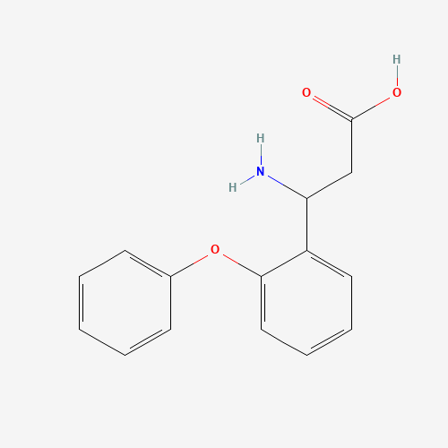 3-amino-3-(2-phenoxyphenyl)propanoic acid (CAS: 773120-02-8) - Chemical Structure and Molecular Formula 