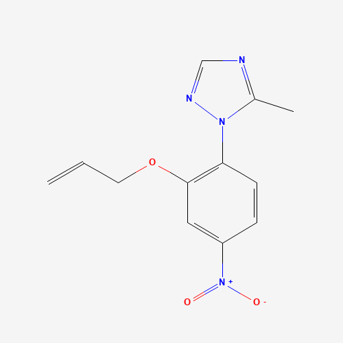 5-methyl-1-(4-nitro-2-prop-2-enoxyphenyl)-1,2,4-triazole (CAS: 1356009-10-3) - Chemical Structure and Molecular Formula 