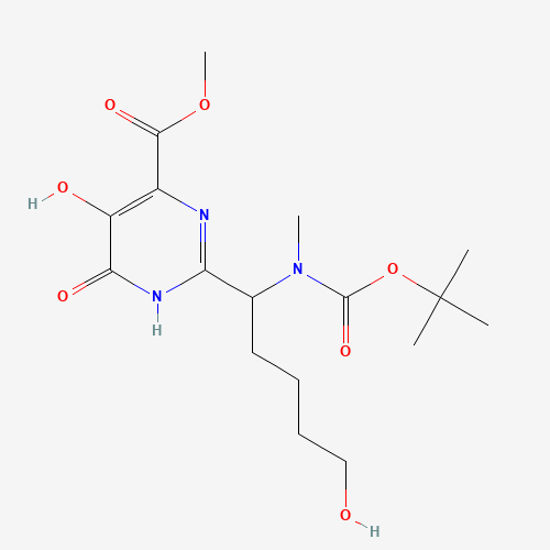 methyl 5-hydroxy-2-[5-hydroxy-1-[methyl-[(2-methylpropan-2-yl)oxycarbonyl]amino]pentyl]-4-oxo-1H-pyrimidine-6-carboxylate (CAS: 724446-00-8) - Related Chemical Product