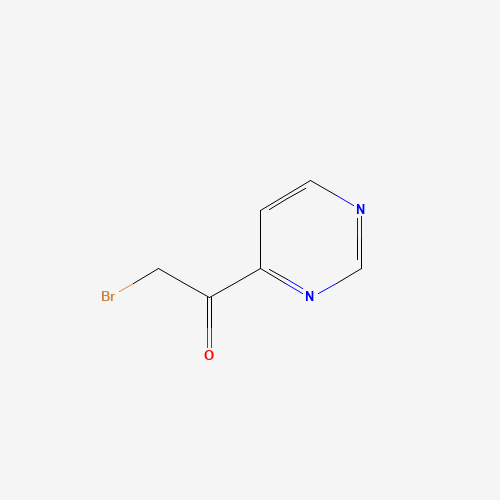 2-bromo-1-pyrimidin-4-ylethanone (CAS: 845504-81-6) - Chemical Structure and Molecular Formula 