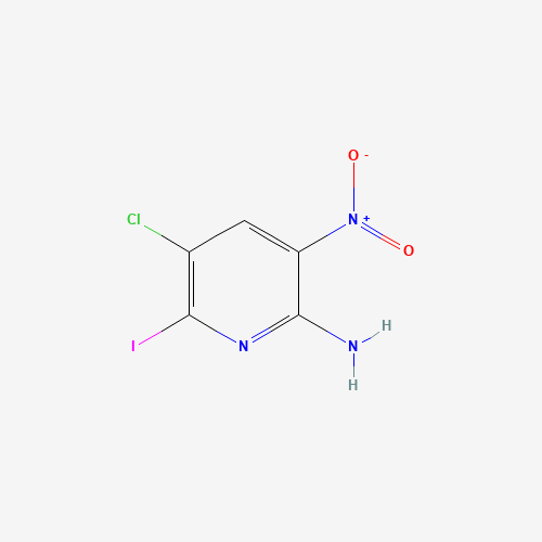 5-chloro-6-iodo-3-nitropyridin-2-amine (CAS: 1394373-21-7) - Chemical Structure and Molecular Formula 