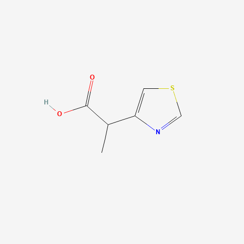 2-(1,3-thiazol-4-yl)propanoic acid (CAS: 1190392-81-4) - Chemical Structure and Molecular Formula 