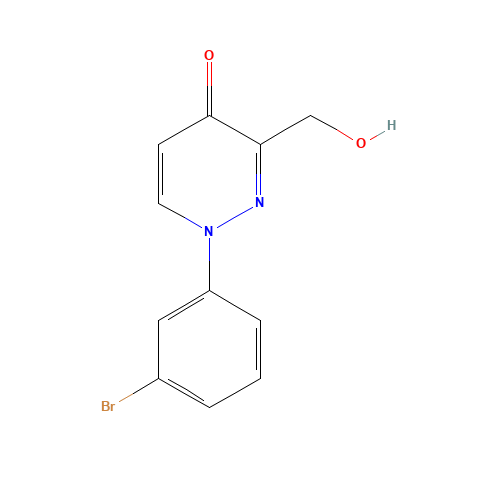 1-(3-bromophenyl)-3-(hydroxymethyl)pyridazin-4-one (CAS: 1314396-39-8) - Chemical Structure and Molecular Formula 