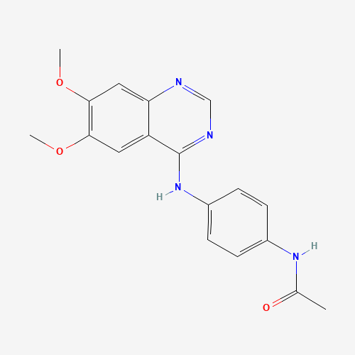 N-[4-[(6,7-dimethoxyquinazolin-4-yl)amino]phenyl]acetamide (CAS: 202475-66-9) - Chemical Structure and Molecular Formula 