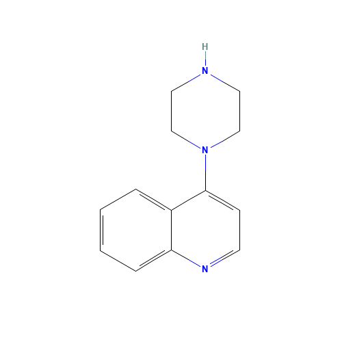 4-piperazin-1-ylquinoline (CAS: 118306-89-1) - Chemical Structure and Molecular Formula 