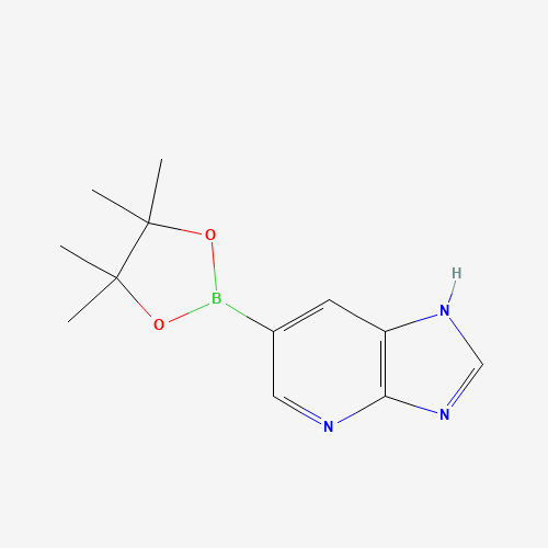 6-(4,4,5,5-tetramethyl-1,3,2-dioxaborolan-2-yl)-1H-imidazo[4,5-b]pyridine (CAS: 1254697-46-5) - Chemical Structure and Molecular Formula 