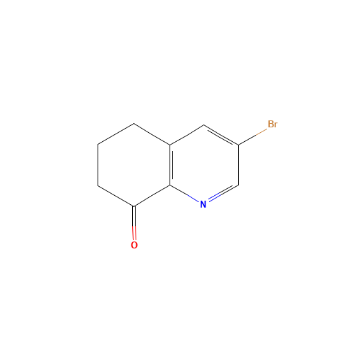 3-bromo-6,7-dihydro-5H-quinolin-8-one (CAS: 904929-24-4) - Chemical Structure and Molecular Formula 