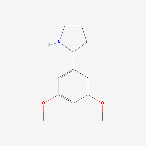 2-(3,5-dimethoxyphenyl)pyrrolidine (CAS: 367281-01-4) - Chemical Structure and Molecular Formula 