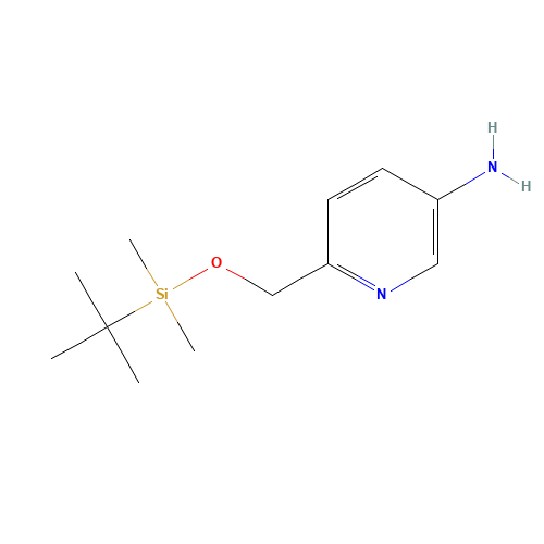 6-[[tert-butyl(dimethyl)silyl]oxymethyl]pyridin-3-amine (CAS: 1190380-00-7) - Chemical Structure and Molecular Formula 