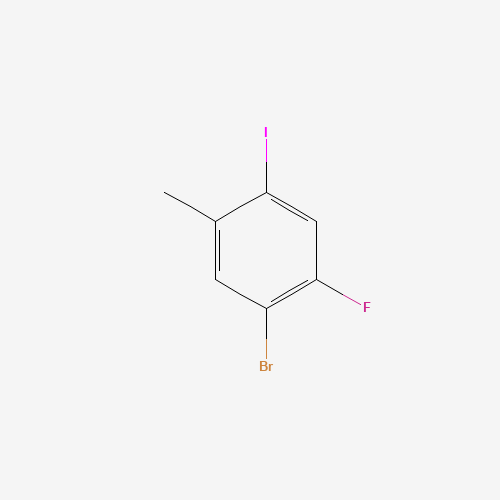 1-bromo-2-fluoro-4-iodo-5-methylbenzene (CAS: 861928-20-3) - Chemical Structure and Molecular Formula 