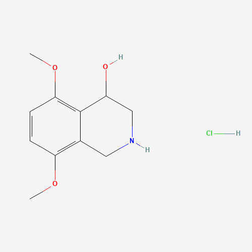 5,8-dimethoxy-1,2,3,4-tetrahydroisoquinolin-4-ol;hydrochloride (CAS: 102073-77-8) - Chemical Structure and Molecular Formula 