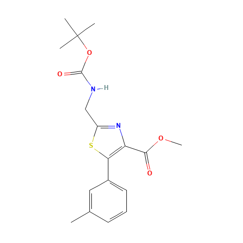 methyl 5-(3-methylphenyl)-2-[[(2-methylpropan-2-yl)oxycarbonylamino]methyl]-1,3-thiazole-4-carboxylate (CAS: 1223644-09-4) - Related Chemical Product