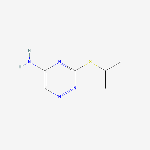 3-propan-2-ylsulfanyl-1,2,4-triazin-5-amine (CAS: 187099-36-1) - Chemical Structure and Molecular Formula 