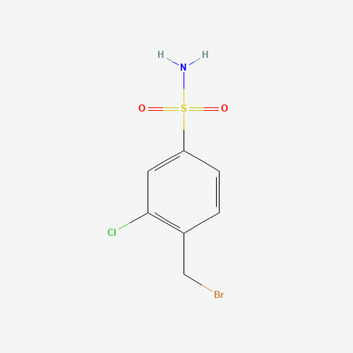 4-(bromomethyl)-3-chlorobenzenesulfonamide (CAS: 1033954-52-7) - Chemical Structure and Molecular Formula 