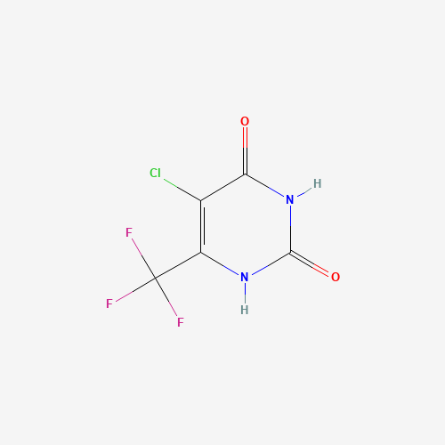 5-chloro-6-(trifluoromethyl)-1H-pyrimidine-2,4-dione (CAS: 85730-40-1) - Chemical Structure and Molecular Formula 