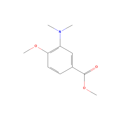 methyl 3-(dimethylamino)-4-methoxybenzoate (CAS: 344332-16-7) - Chemical Structure and Molecular Formula 