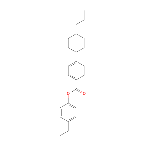 (4-ethylphenyl) 4-(4-propylcyclohexyl)benzoate (CAS: 90311-55-0) - Chemical Structure and Molecular Formula 