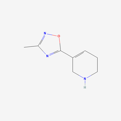3-methyl-5-(1,2,3,6-tetrahydropyridin-5-yl)-1,2,4-oxadiazole (CAS: 114923-64-7) - Chemical Structure and Molecular Formula 