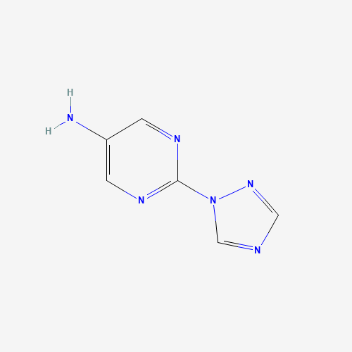 2-(1,2,4-triazol-1-yl)pyrimidin-5-amine (CAS: 1250743-32-8) - Chemical Structure and Molecular Formula 