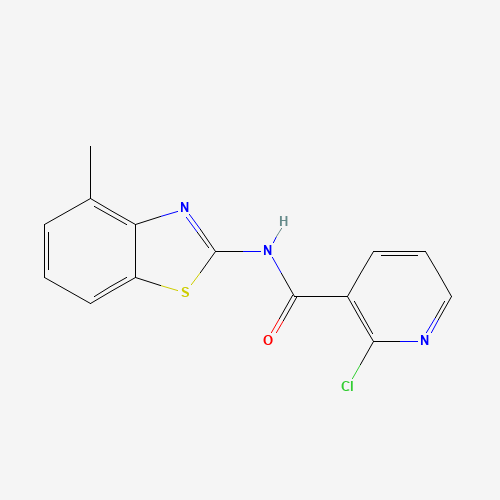 2-chloro-N-(4-methyl-1,3-benzothiazol-2-yl)pyridine-3-carboxamide (CAS: 383865-27-8) - Chemical Structure and Molecular Formula 