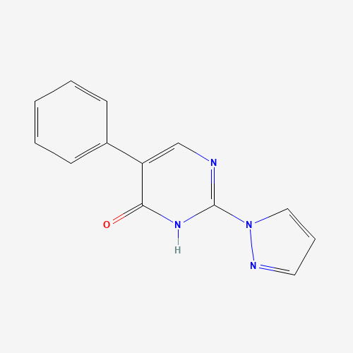 5-phenyl-2-pyrazol-1-yl-1H-pyrimidin-6-one (CAS: 1343459-86-8) - Chemical Structure and Molecular Formula 