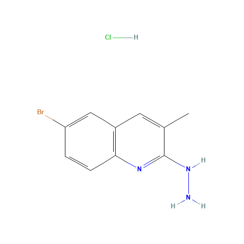 (6-bromo-3-methylquinolin-2-yl)hydrazine;hydrochloride (CAS: 1017146-88-1) - Chemical Structure and Molecular Formula 
