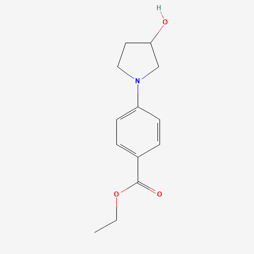 ethyl 4-(3-hydroxypyrrolidin-1-yl)benzoate (CAS: 134054-95-8) - Chemical Structure and Molecular Formula 