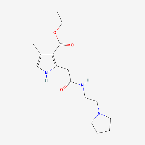 ethyl 4-methyl-2-[2-oxo-2-(2-pyrrolidin-1-ylethylamino)ethyl]-1H-pyrrole-3-carboxylate (CAS: 945381-63-5) - Related Chemical Product