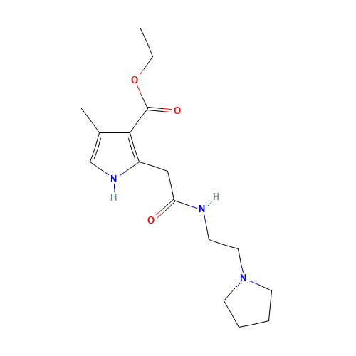ethyl 4-methyl-2-[2-oxo-2-(2-pyrrolidin-1-ylethylamino)ethyl]-1H-pyrrole-3-carboxylate (CAS: 945381-63-5) - Related Chemical Product