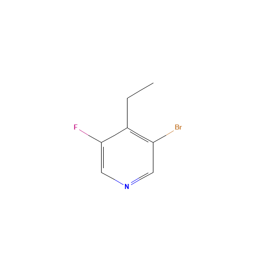 3-bromo-4-ethyl-5-fluoropyridine (CAS: 1374655-69-2) - Chemical Structure and Molecular Formula 