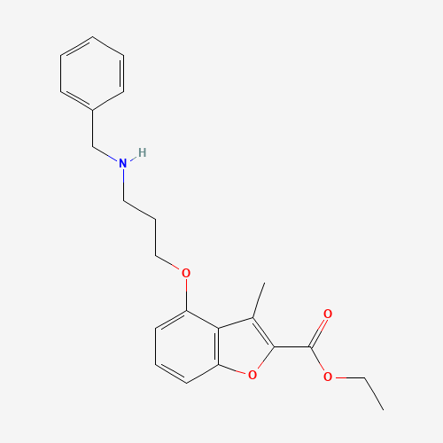 ethyl 4-[3-(benzylamino)propoxy]-3-methyl-1-benzofuran-2-carboxylate (CAS: 279230-22-7) - Chemical Structure and Molecular Formula 