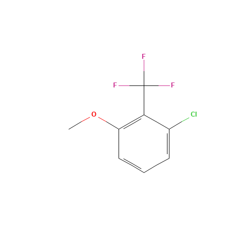 1-chloro-3-methoxy-2-(trifluoromethyl)benzene (CAS: 1214377-05-5) - Chemical Structure and Molecular Formula 
