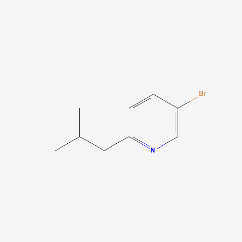 5-bromo-2-(2-methylpropyl)pyridine (CAS: 701934-82-9) - Chemical Structure and Molecular Formula 