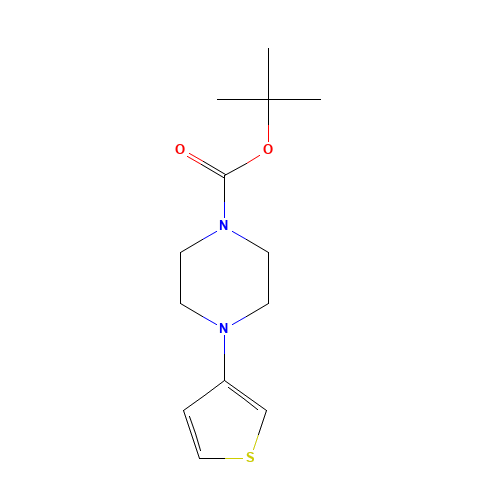 tert-butyl 4-thiophen-3-ylpiperazine-1-carboxylate (CAS: 1121599-73-2) - Chemical Structure and Molecular Formula 