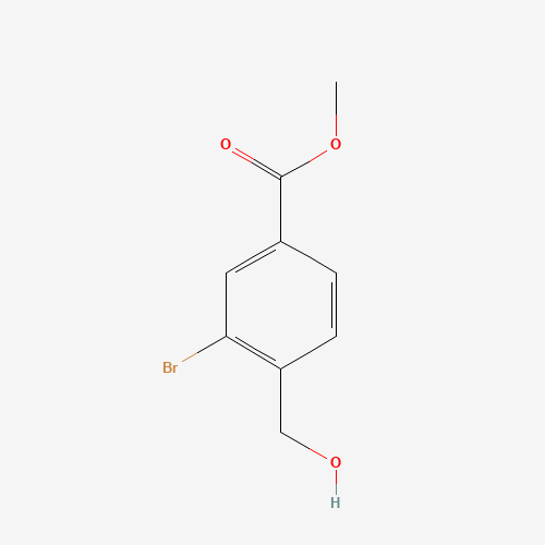 methyl 3-bromo-4-(hydroxymethyl)benzoate (CAS: 90326-62-8) - Chemical Structure and Molecular Formula 