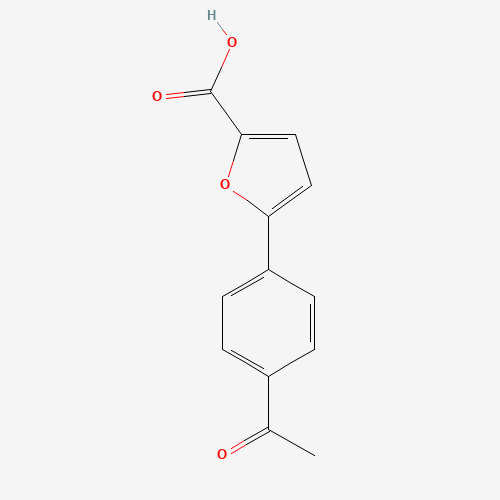 5-(4-acetylphenyl)furan-2-carboxylic acid (CAS: 52938-95-1) - Chemical Structure and Molecular Formula 