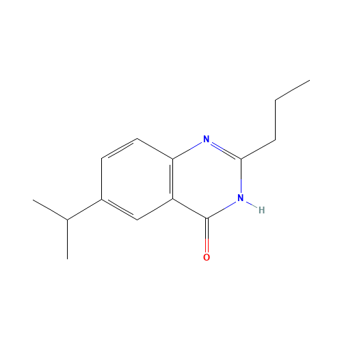 6-propan-2-yl-2-propyl-1H-quinazolin-4-one (CAS: 160462-47-5) - Chemical Structure and Molecular Formula 