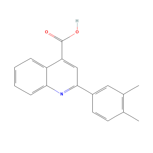 2-(3,4-dimethylphenyl)quinoline-4-carboxylic acid (CAS: 20389-06-4) - Chemical Structure and Molecular Formula 