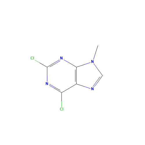 2,6-dichloro-9-methylpurine (CAS: 2382-10-7) - Chemical Structure and Molecular Formula 