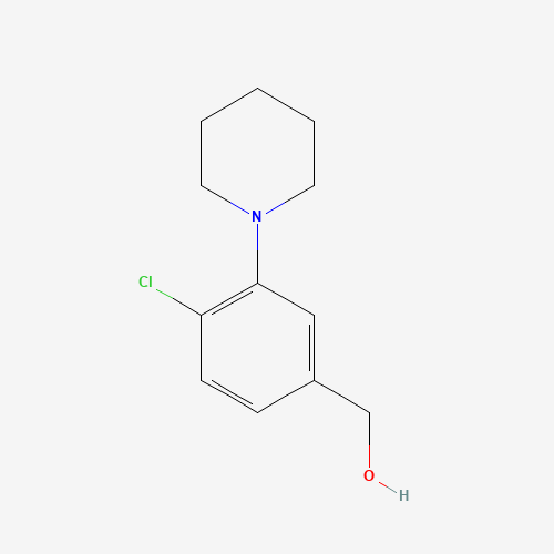 (4-chloro-3-piperidin-1-ylphenyl)methanol (CAS: 1242315-76-9) - Chemical Structure and Molecular Formula 
