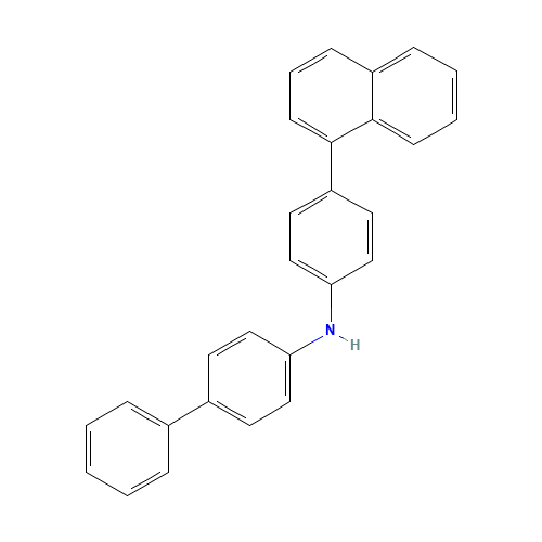 N-(4-naphthalen-1-ylphenyl)-4-phenylaniline (CAS: 897921-59-4) - Chemical Structure and Molecular Formula 