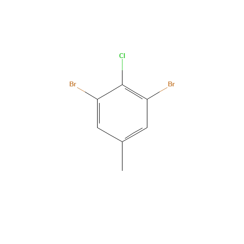 1,3-dibromo-2-chloro-5-methylbenzene (CAS: 202925-05-1) - Chemical Structure and Molecular Formula 